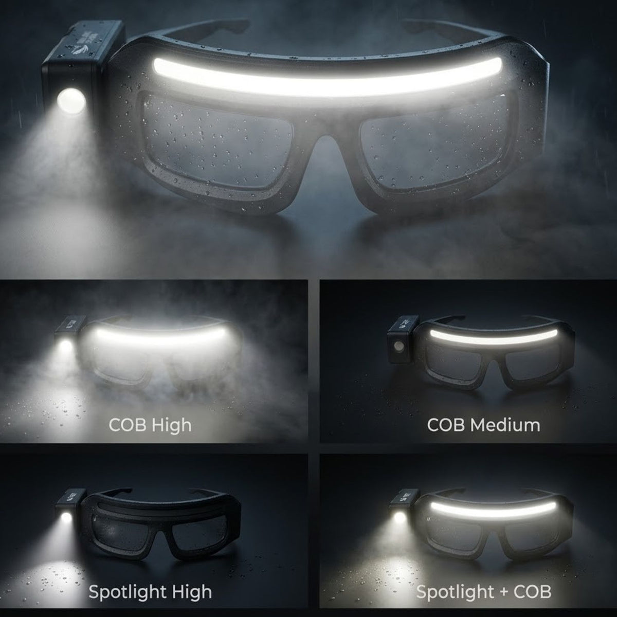 VIKTOOLS Hands-Free LED Light Glasses
